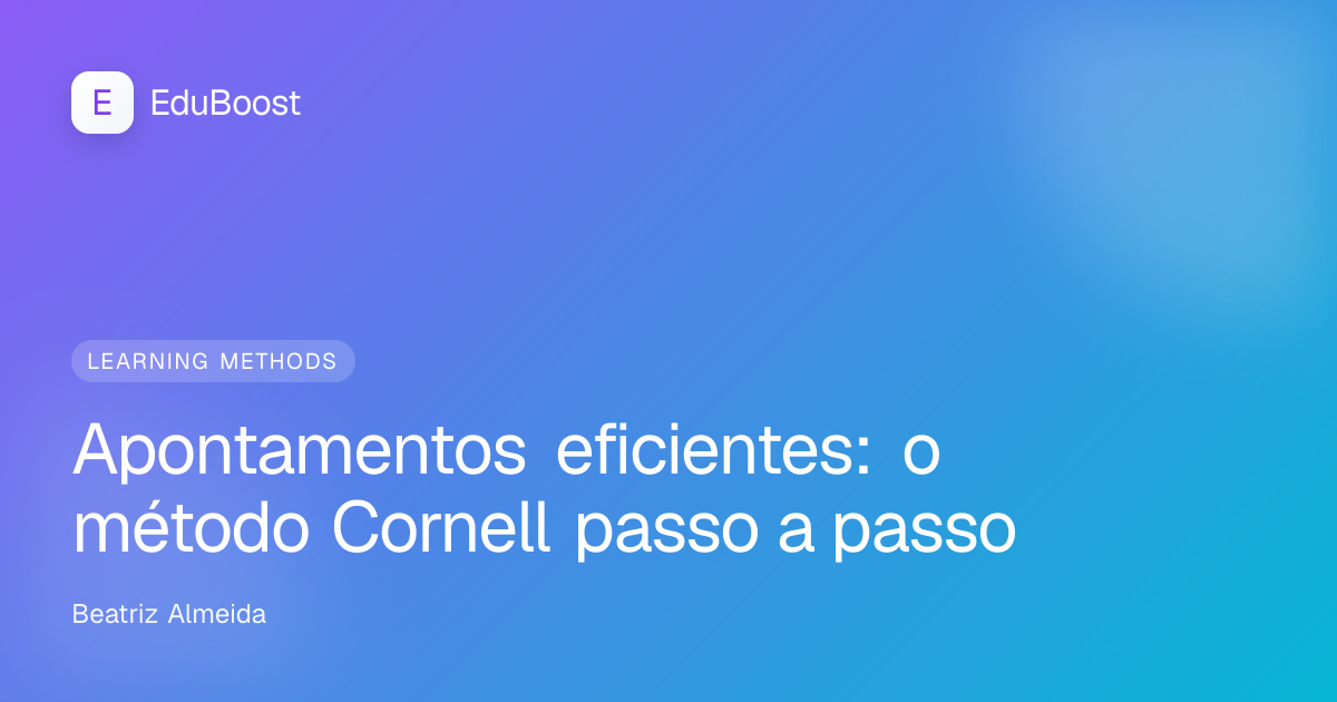 Caderno dividido em duas colunas e uma faixa inferior para tirar apontamentos com o método Cornell numa aula de Matemática