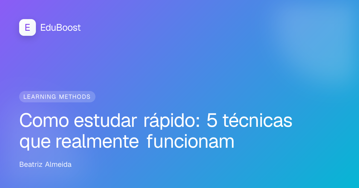 Aluno a estudar numa secretária com cadernos e notas organizadas, técnicas de estudo eficazes