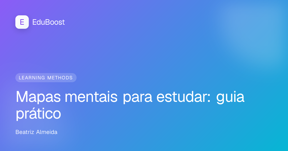 Aluno a desenhar um mapa mental colorido numa folha para estudar uma matéria