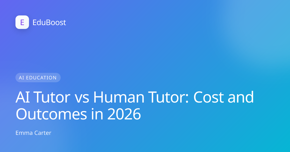 Side by side comparison of a student using an AI tutoring app versus working with a human tutor at a desk