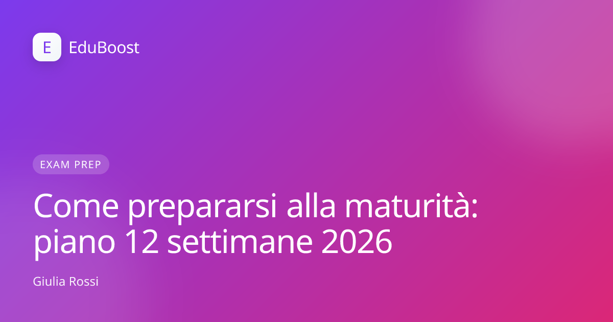 Studente che prepara la maturità al desk con libri e notes