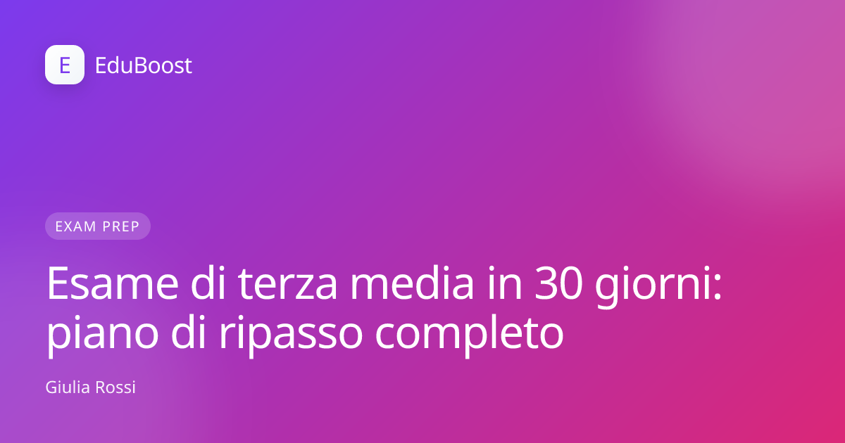 Studente di terza media ripassa per l'esame conclusivo con quaderni e appunti