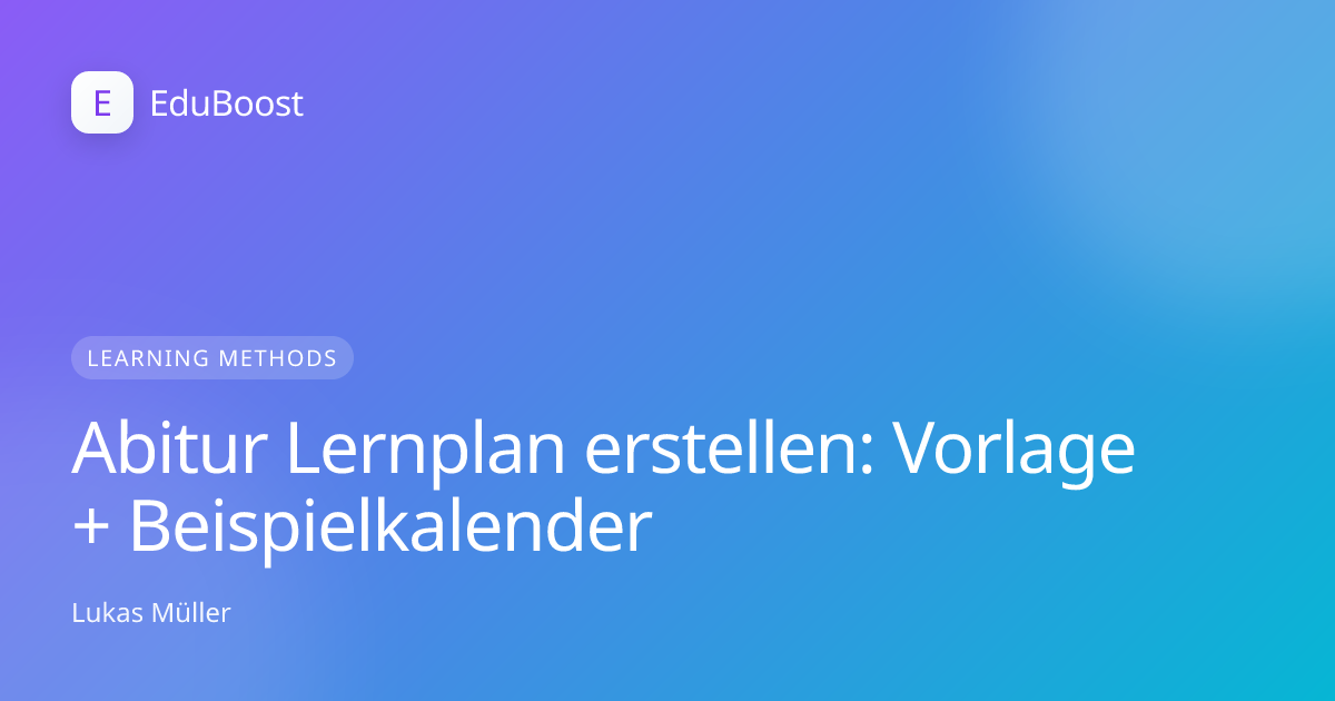 Schüler mit Kalender und Farb-Markern erstellt einen detaillierten Lernplan