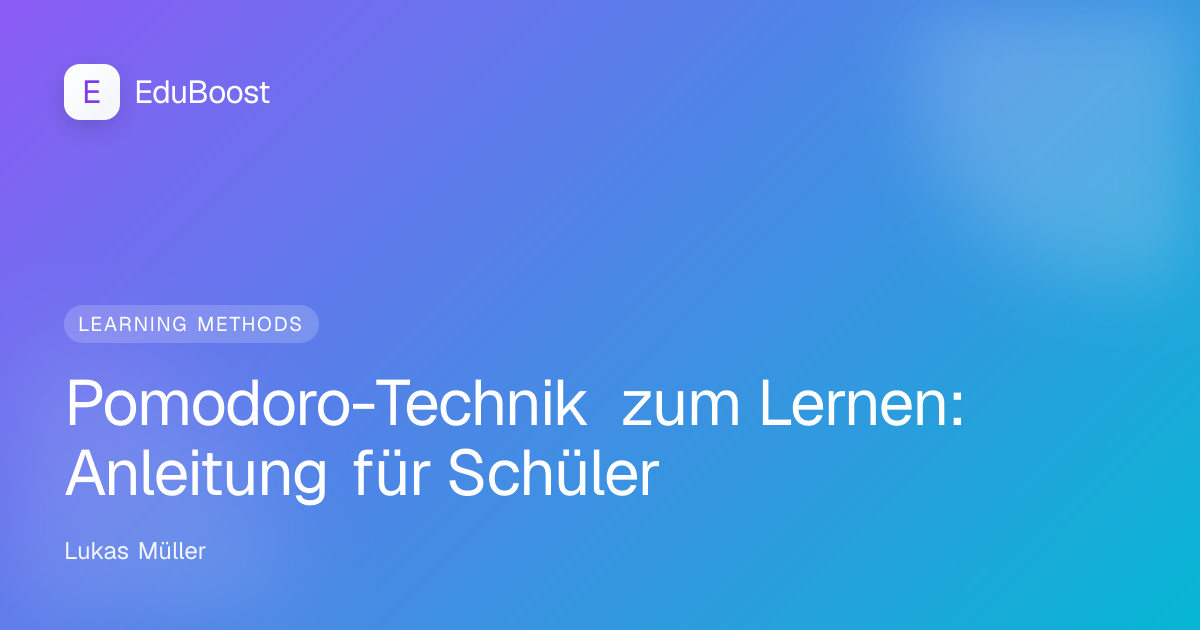 Schülerin lernt am Schreibtisch mit Küchentimer für die Pomodoro-Technik