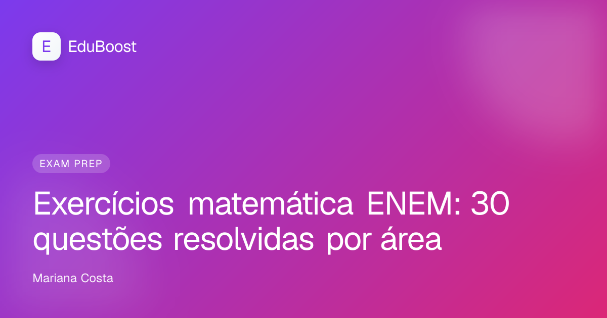 Estudante resolvendo exercícios de matemática em folha quadriculada para o ENEM