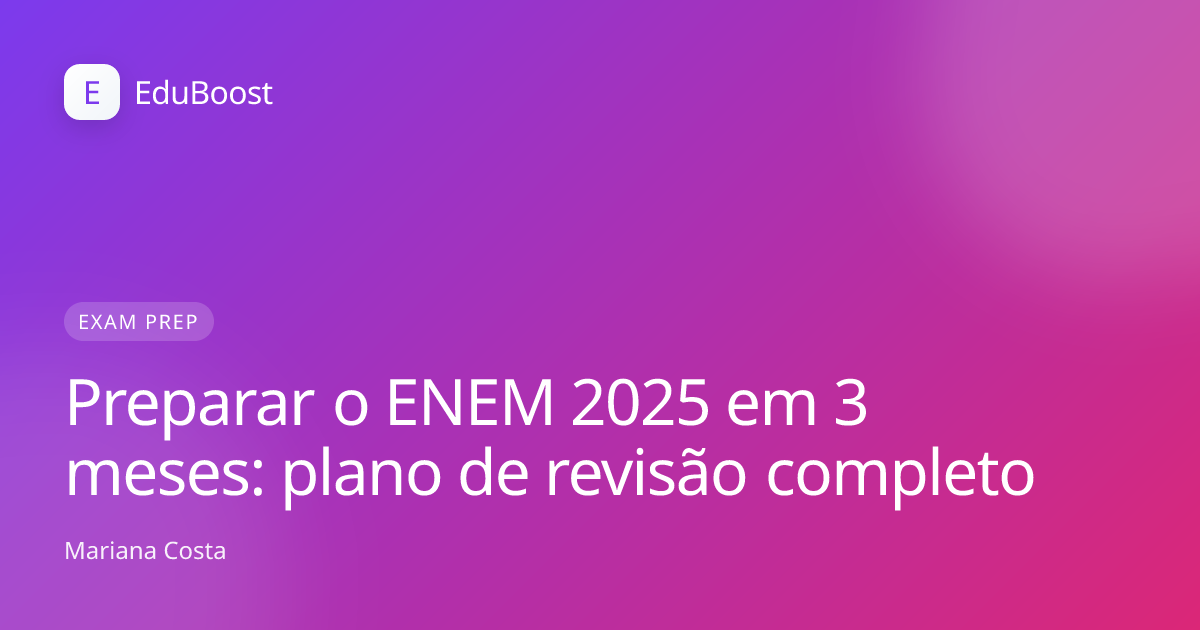 Estudante de terceiro ano do Ensino Médio se prepara para o ENEM com livros e cadernos
