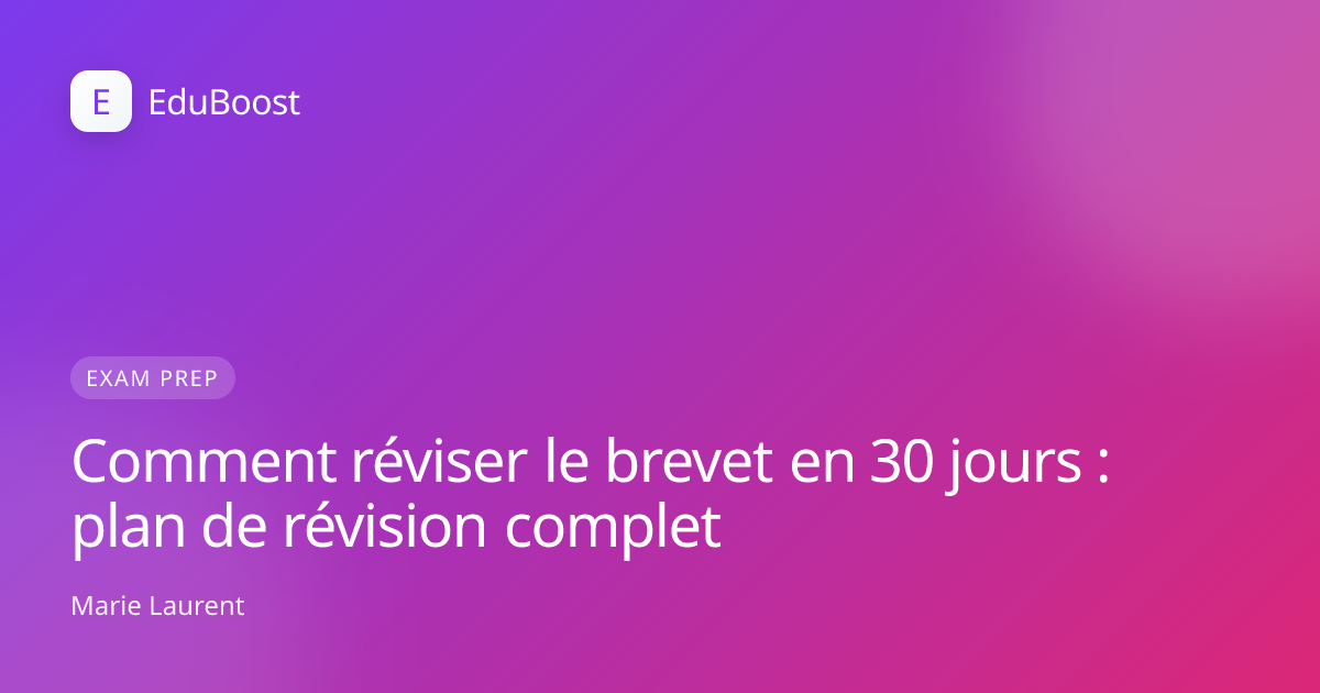 Élève de troisième révisant ses cours sur un bureau avec cahiers et stylos