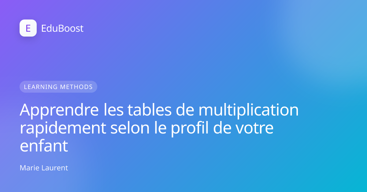 Enfant qui s'entraîne sur les tables de multiplication avec des cartes colorées