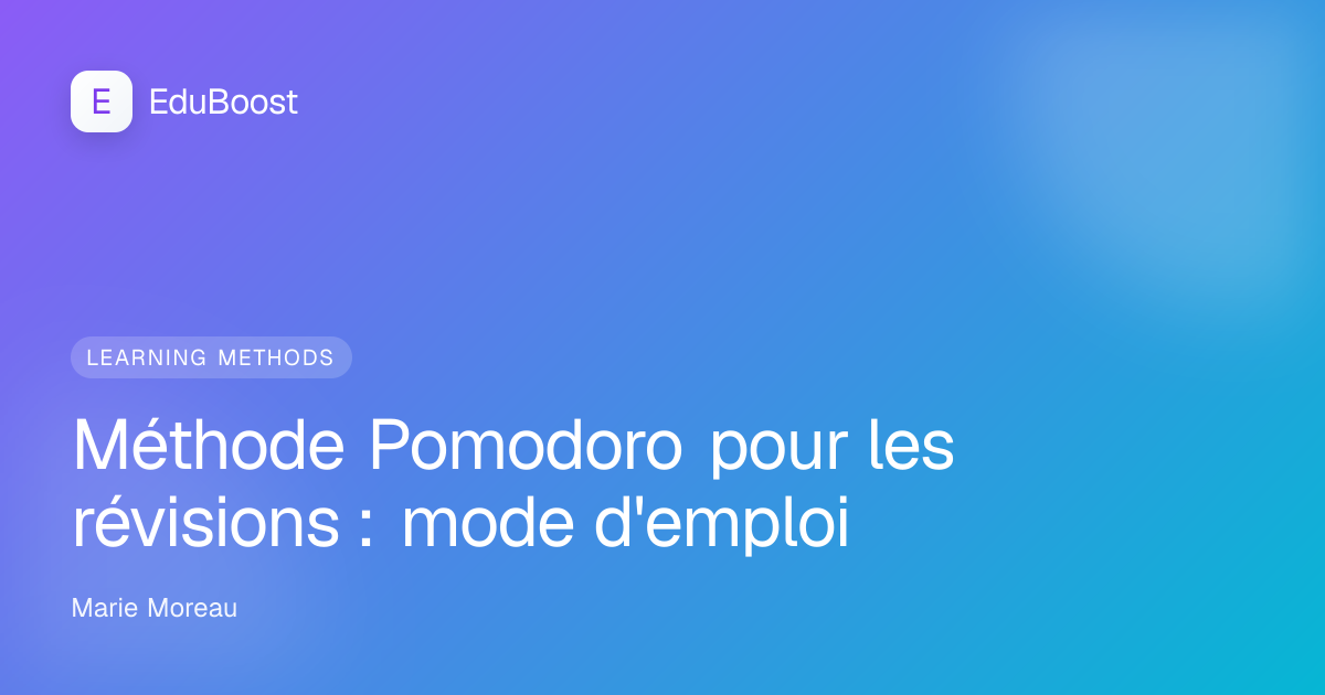 Bureau d'élève avec minuteur posé à côté d'un cahier ouvert, illustrant la méthode Pomodoro appliquée aux révisions
