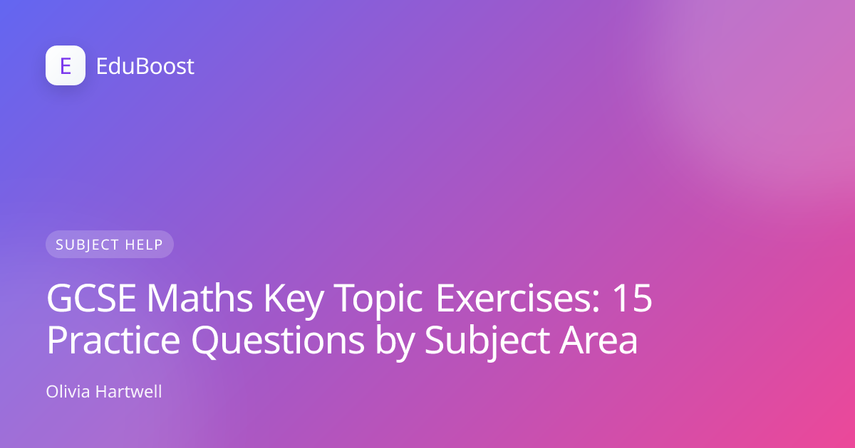 GCSE maths exercise book open at algebra page with a pencil and calculator on a desk