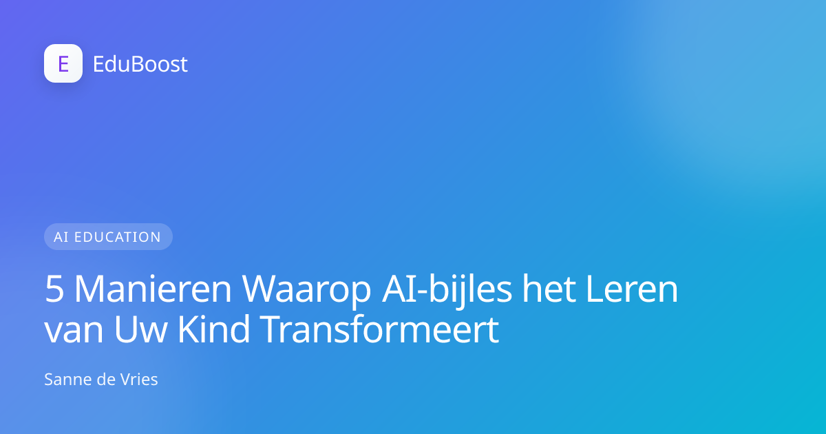 Kind leert met technologie in een licht klaslokaal