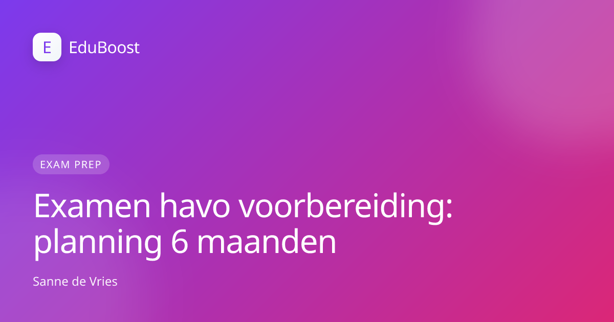 Havoleerling aan het studeren met agenda en samenvattingen voor examen voorbereiding