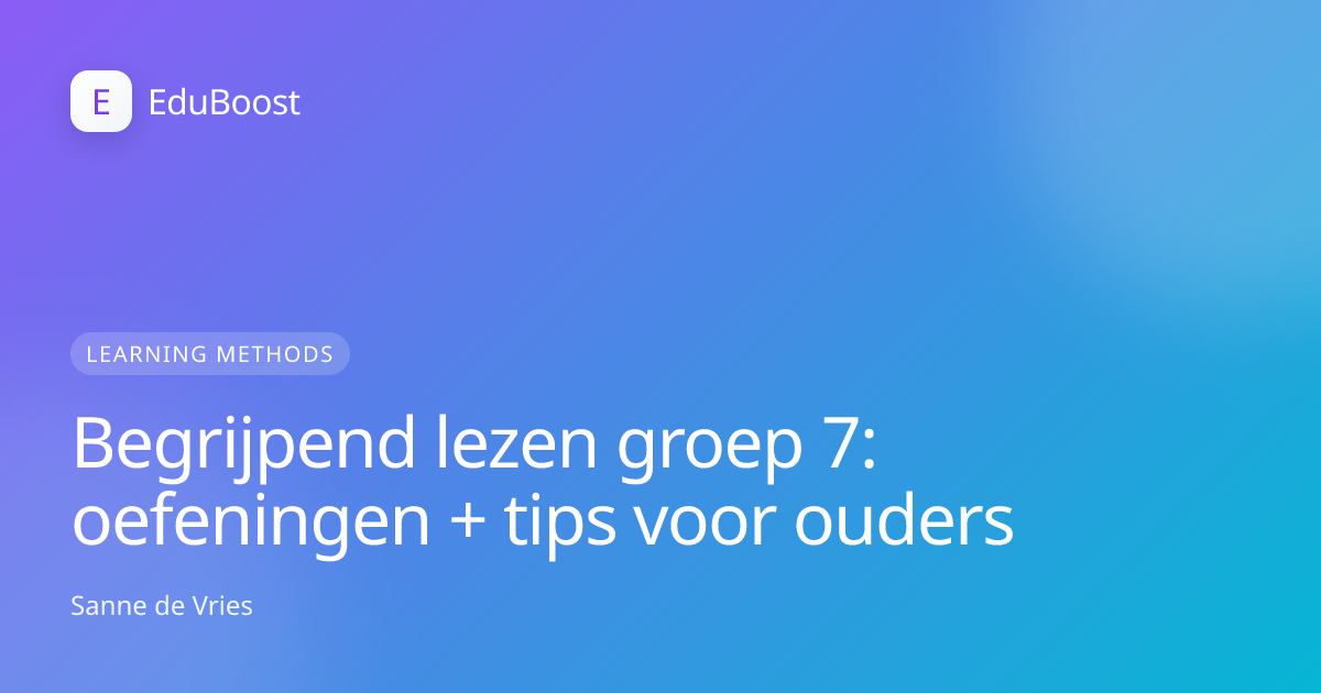 Kind in groep 7 leest aandachtig een tekst aan de keukentafel
