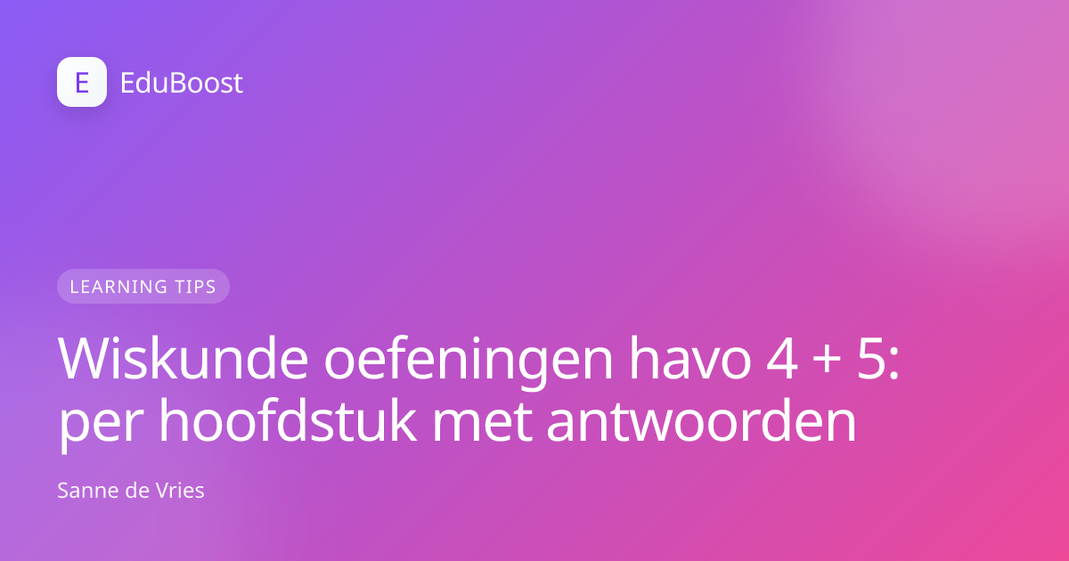 Havoleerling wiskunde oefeningen aan het doen met rekenmachine