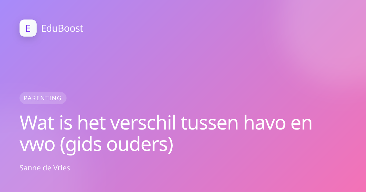 Ouder en kind bespreken middelbare school keuze tussen havo en vwo