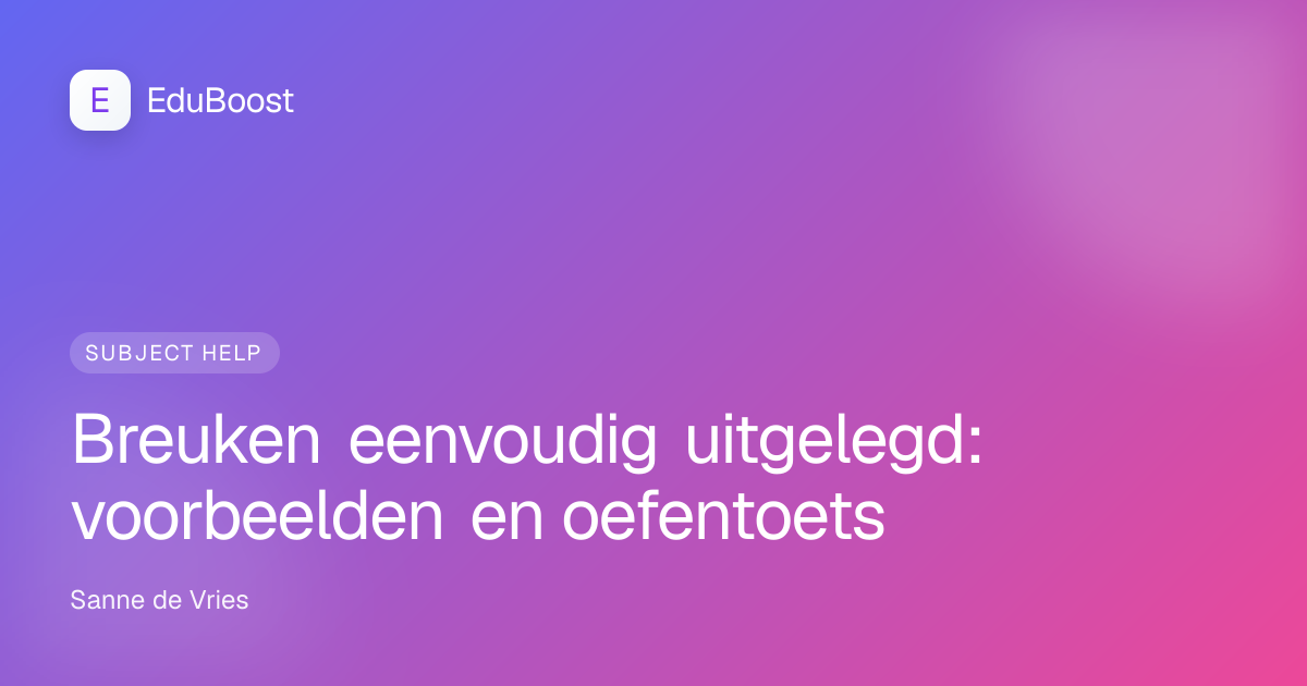 Breuken eenvoudig uitgelegd: basisschoolleerlingen werken aan tafel in hun rekenschrift aan de eerste breuken