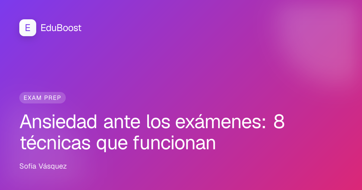 Estudiante de Bachillerato frente a sus apuntes, concentrado antes de un examen importante