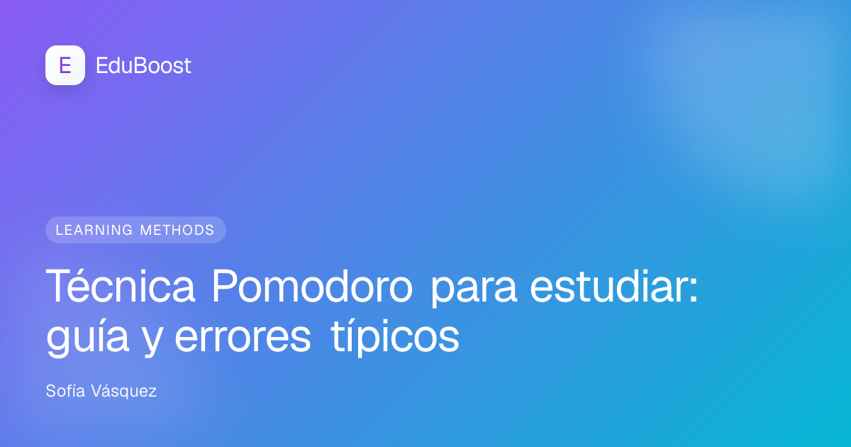 Estudiante de ESO aplicando la técnica Pomodoro para estudiar con un temporizador sobre el escritorio